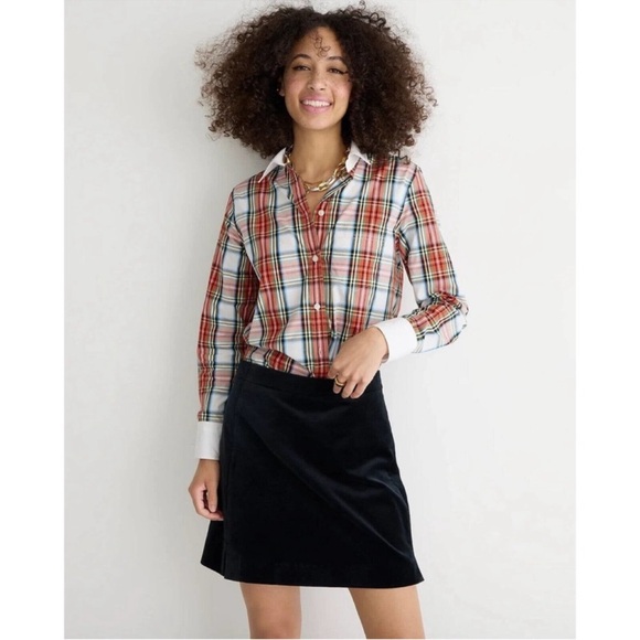 J. Crew Classic Fit Cotton Poplin Shirt in Snowy Stewart Tartan (4) - Picture 11 of 11